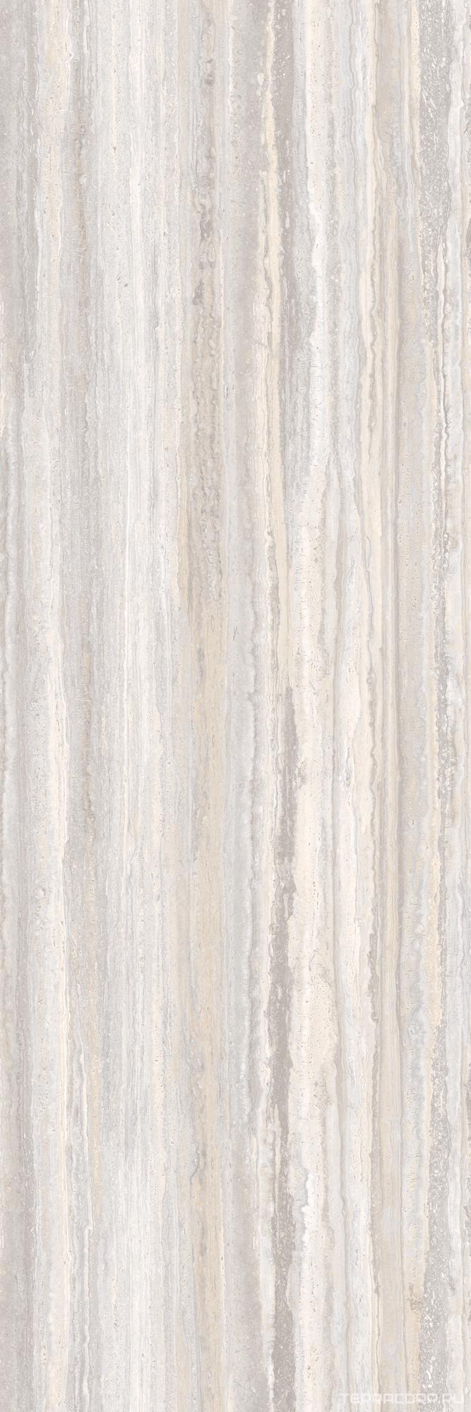 Керамогранит Laminam Rus I Naturali Marmi Travertino Grigio Venato bocc. 5.6 100x300 Серый, фото 4