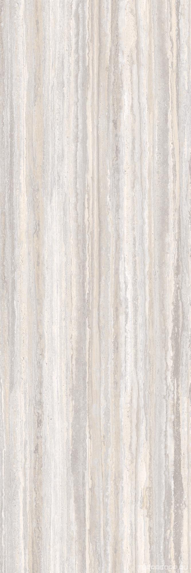 Керамогранит Laminam Rus I Naturali Marmi Travertino Grigio Venato bocc. 5.6 100x300 Серый, фото 5
