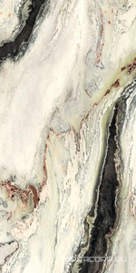 Керамогранит Ariostea Ultra Marmi PANDA WHITE Glint  150x300 Комбинированный 