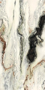 Керамогранит Ariostea Ultra Marmi PANDA WHITE Glint  150x300 Комбинированный 