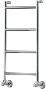 Полотенцесушитель 500/540хh805х125мм, 4 перекладины. подвод воды int.470мм, (цв.хром), краны, крепёж в компл., (ГВС, 6 bar) Margaroli 482 Margaroli Sereno 482-500x803,5-475/4M Chrome