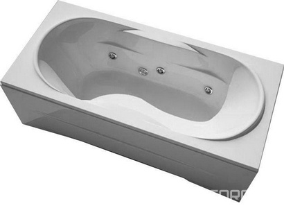 Ванна с гидромассажем 6 форс., 190х90х63см, на раме, фронтальная панель, слив/перелив в компл., (фурнит. цв. хром),  ZZ Thermolux Demetra DEMETRA 190х90 г/м пневмо ХРОМ