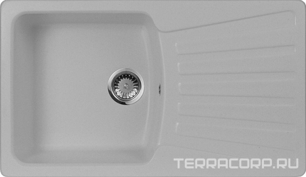 Мойка кухонная AquaGranitEx M-12 серая| 49x84x19