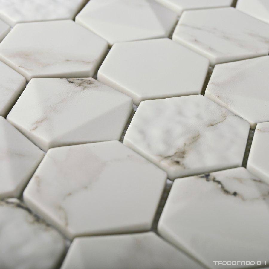 Мозаика Bonaparte Керамическая мозаика Volume White (6,5x48x48) 30x30 Белый, фото 5