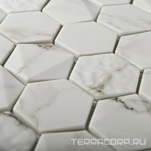 Мозаика Bonaparte Керамическая мозаика Volume White  (6,5x48x48) 30x30 Белый 