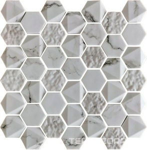 Мозаика Bonaparte Керамическая мозаика Volume White  (6,5x48x48) 30x30 Белый 