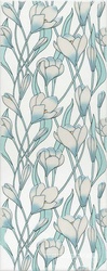 Декор Линьяно Подснежники бирюзовыйXX|20x50