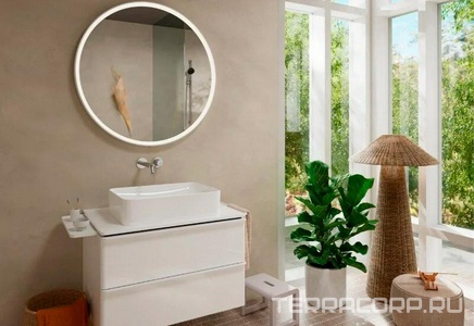 Смеситель для раковины, встраиваемый в стену, излив 225мм, внешняя часть, БЕЗ скрытой арт.13622180, (цв.хром),  ZZ Hansgrohe Tecturis S 73351000