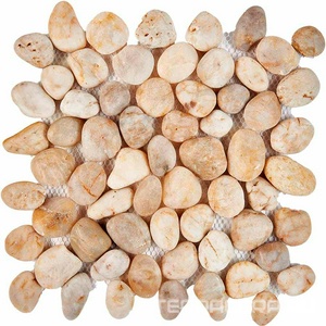 Мозаика Мастера Керамики Glass 265 из гальки Bianco Natura stone (чип произвольный) 30,5х30,5 n/a 