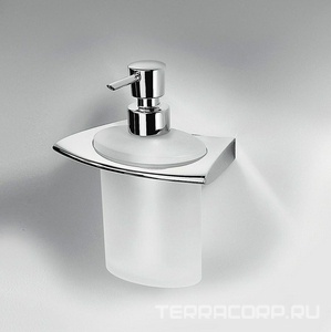 Дозатор для жидкого мыла настенный, (стекло мат., крепл. цв.хром),  Colombo Land B9318.000