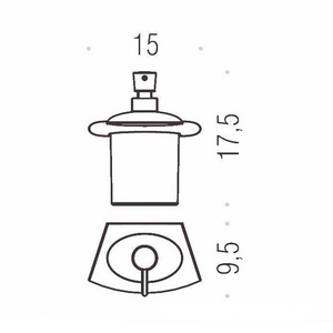 Дозатор для жидкого мыла настенный, (стекло мат., крепл. цв.хром),  Colombo Land B9318.000