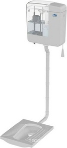 Бачок пластиковый навесной универсальный для чаши Генуя/дачн. унитазов в сборе (кнопка, цепочка, труба, арматура), ZZ Creavit Универсал 3022-R6 MEGA