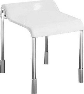 Стульчик для душа, свободностоящий 438х500хh460мм, max 150кг., (цв.белый/хром), модель "А", Serie 400 HP, ZZ Provex Serie 400HP 0100 HP 69 PM