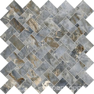 Мозаика Emil Ceramica Tele Di Marmo Revolution INTRECCI BLU ANDE LAPPATO ZZ30x30 Серый 