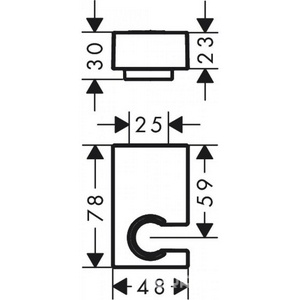 Держатель для лейки ручного душа, (цв.хром), HG Porter E ZZ Hansgrohe Универсал 28387000