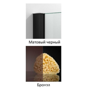 Душевая дверь в нишу  155 см, профиль черный матовый, стекло бронза ZZ Vegas Glass ZP NOVO ZP NOVO 155 02М 05