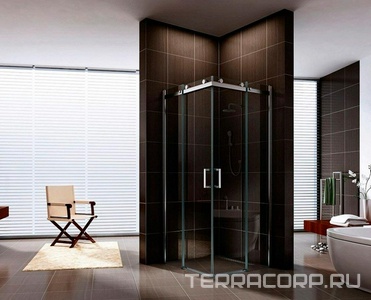 Душевой уголок Gelios 90х90х195, профиль хром,  стекло прозрачное 8мм, ZZ Berges GELIOS 061022