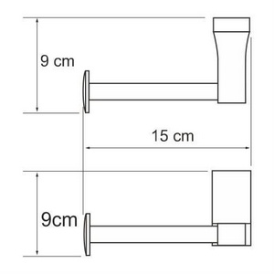 Держатель для туалетной бумаги без крышки , цв.черный ZZ Wasserkraft Abens K-3296