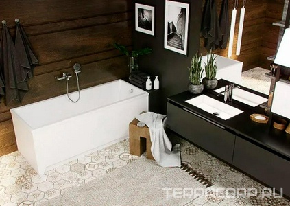 Ванна акриловая 170х70 см, БЕЗ каркаса, панелей и слива-перелива, ZZ Azario LILIANA AV.0012170