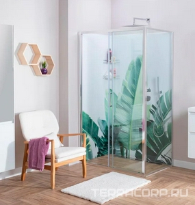 Душевое ограждение 1208-12, стекло - прозрачное, профиль - хром, без поддона ZZ Aquanet Alfa 00168417