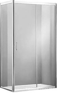 Душевое ограждение 1208-12, стекло - прозрачное, профиль - хром, без поддона ZZ Aquanet Alfa 00168417