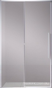 Дверь для душа, в нишу 1300хh1950мм, раздвиж, 1 дверь, 1 неподв.секция, правая/левая, (стекло прозрач.6мм Easy Clean, фурн.цв.хром),  ZZ Vincea Slim-N VDS-4SN130CL