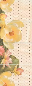Керамическая плитка Kerama Marazzi Летний сад Панно  беж (из 4х частей 20х30) ХХ30x80 Бежевый 