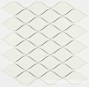 Мозаика Bonaparte Мозаика керамогранитная Melany White glossy (48x86x6) 26,4x28 Комбинированный 