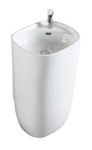 Раковина напольная 500х400х880мм, с отвверстием для смесителя, с переливом, (керамика цв.белый), Vincea ZZ Vincea Раковины VBS-2P202