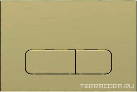 Клавиша двойного смыва, для инсталляции д/унитаза, (пластик цв.брашированное золото), Vincea ZZ Vincea Универсал VFP-002BG.