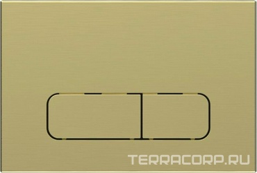 Клавиша двойного смыва, для инсталляции д/унитаза, (пластик цв.брашированное золото), Vincea ZZ