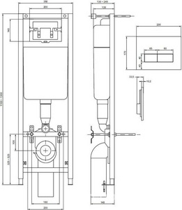 ПРОМО-СЕТ  (E803501 подвесной унитаз + E712701 крышка сиденье soft close+ W3710AA инсталляция) ZZ Ideal Standard Connect W880101