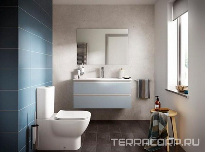 Чаша напольного пристенного унитаза 365х665мм, безободк. Aquablade, без сиденья и бачка, крепёж в компл.,  Ideal Standard Tesi T008201