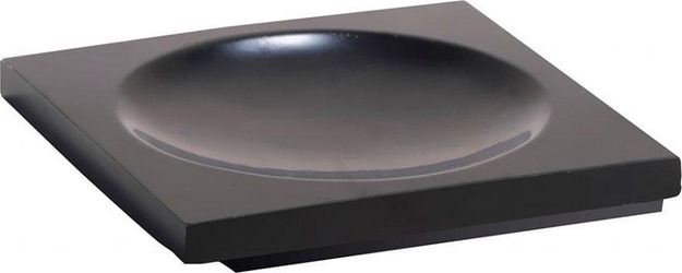 Мыльница настольная, квадр., (цв. черный матовый), Gamma ZZ
