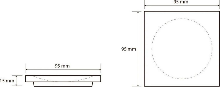Мыльница настольная, квадр., (цв. черный матовый),  ZZ Bemeta Gamma 145608310