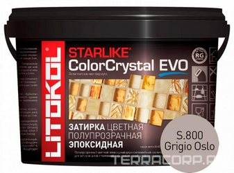 Затирка Starlike Color Crystal EVO GRIGIO OSLO S.800  2,5 кг. ZZ