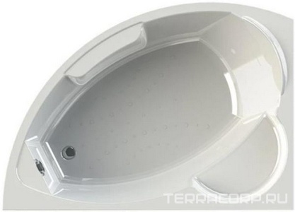 Ванна акриловая "", 1680х1200x500 мм, правая, БЕЗ каркаса, слива-перелива и панели, белая ZZ Vannesa Алари 2-01-0-2-1-218Ч