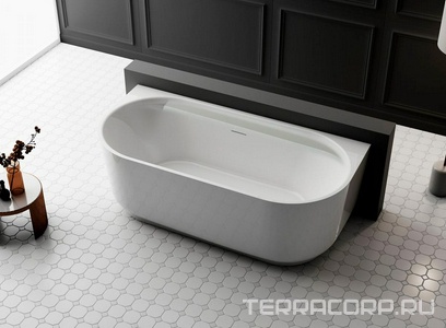 Ванна 1700х800хh580мм, пристенная, интегрир.слив перелив, д/к в цвет ванны в компл.,(акрил цв.белый), Vincea ZZ Vincea Ванны VBT-621B