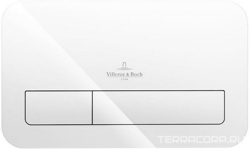 Клавиша двойного смыва (высококачественное безопасное стекло цв. белый глянец),  M200 ZZ Villeroy & Boch ViConnect 922400RE