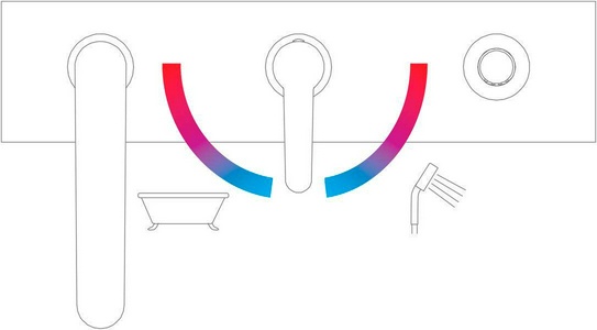 Cмеситель для ванны встраиваемый Puri, цвет хром Ravak PURI X070142