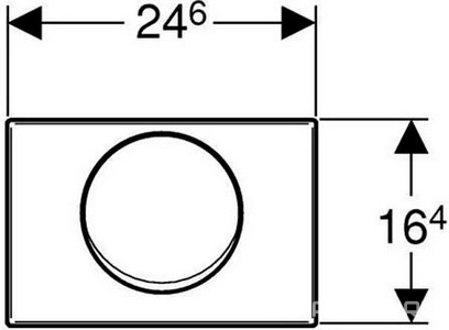 Клавиша смыва, для системы смыв/стоп, крепление на винтах, (металл нерж.сталь), Mambo Geberit Mamba 115.751.00.1