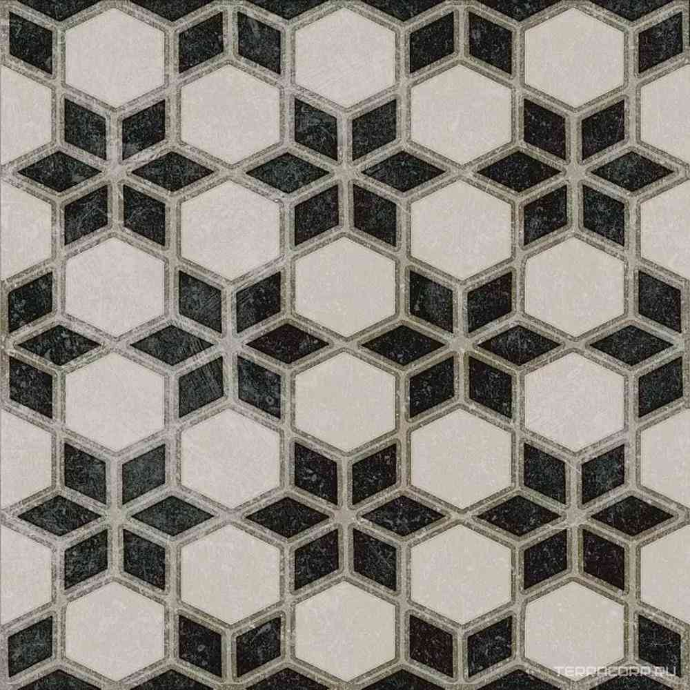 Декор Фреджио 4 черно-белый ZZ|20x20