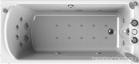 Ванна акрил. "ЛАРЕДО-СТАНДАРТ-CHROME", 1700х780, ГМ6, СМ6, фронт.панель, слив.перелив в комплекте XX