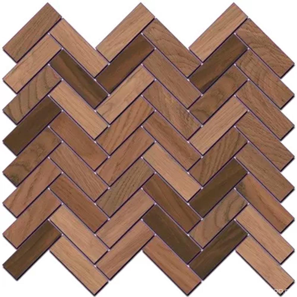 Керамогранит Kerama Marazzi Селект Вуд Декор беж темный мозаичный33x33 Коричневый, фото 7
