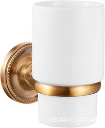 Cтакан подвесной для ванной, одинарный, цв.бронза XX