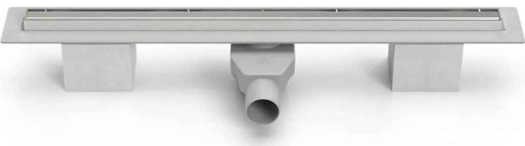 Водоотводящий желоб 600 мм, щелевой, поворотный с гидрозатвор d-50 мм, цв. хром ZZ Veconi Универсал V600SL