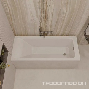 Ванна из литьевого мрамора 170х70, тонкий борт 15мм, без ножек и сифона XX Veconi Solita SLTSLIM17070