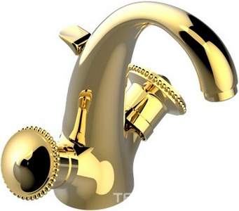 Смеситель на раковину, на 1 отв., с д.к. (цв. латунь (Luxbrass))  ZZ THG Vendome G47-D03-02155