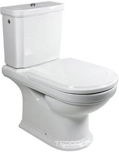 Чаша напольного унитаза 370х725мм, без сиденья, крепл. к полу в компл., горизонт.слив (R1 white ceramicplus),  ZZ Villeroy & Boch Hommage 666210R1