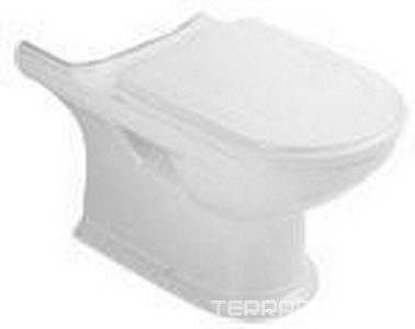 Чаша напольного унитаза 370х725мм, без сиденья, крепл. к полу в компл., горизонт.слив (R1 white ceramicplus),  ZZ Villeroy & Boch Hommage 666210R1